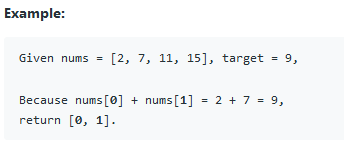 Two Sums example cases